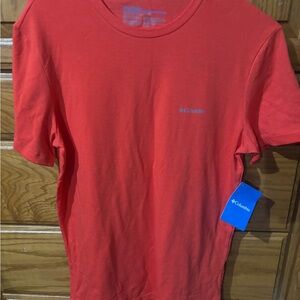 Columbia Men's Short-Sleeve Crew T-Shirt — Coral Red